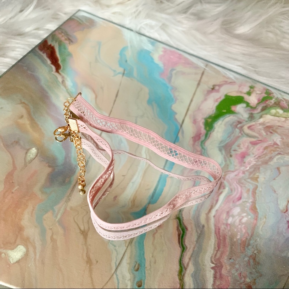 Pink Choker with Adjustable Back